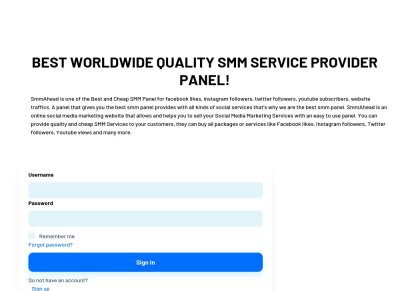 SmmAhead - Worldwide Quality SMM Service Provider Panel